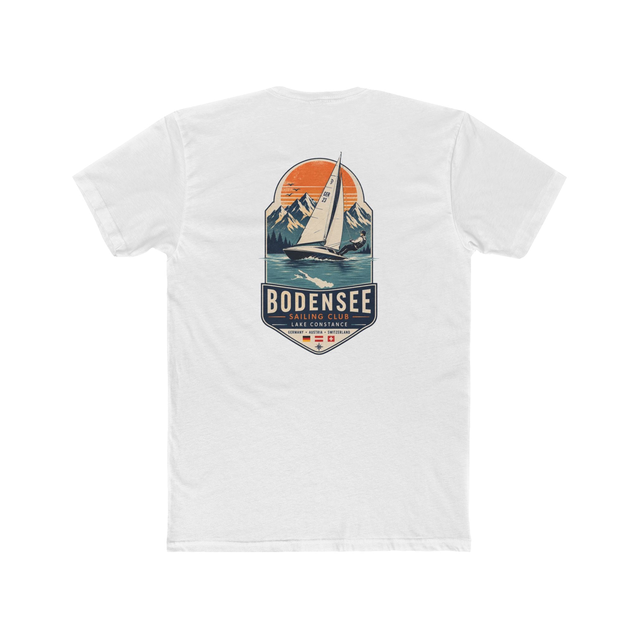 Segel T-Shirt Unisex – Segelboot Wappen Nautical Bodensee
