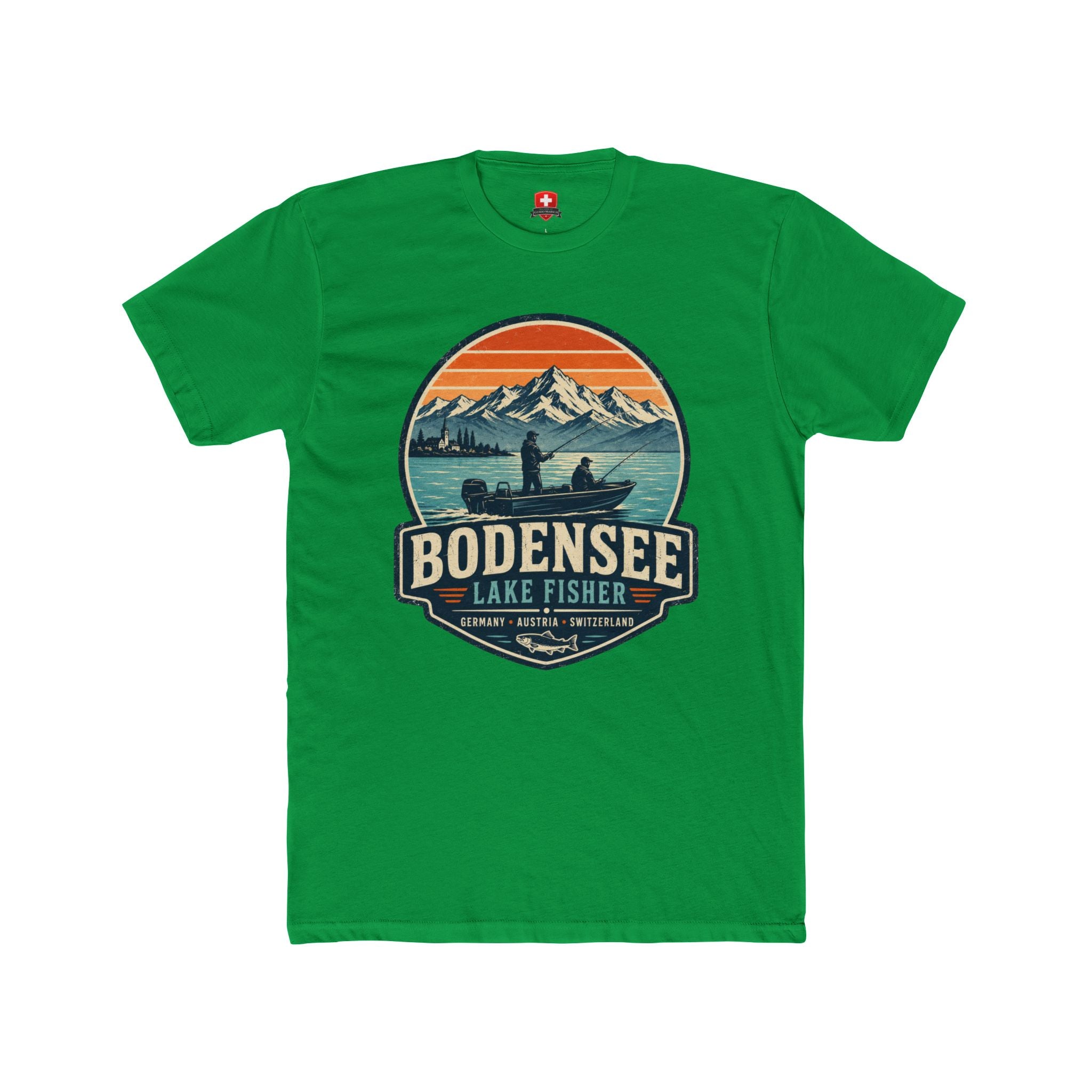 Angler T-Shirt Unisex – Vintage Angler Berge & See Bodensee