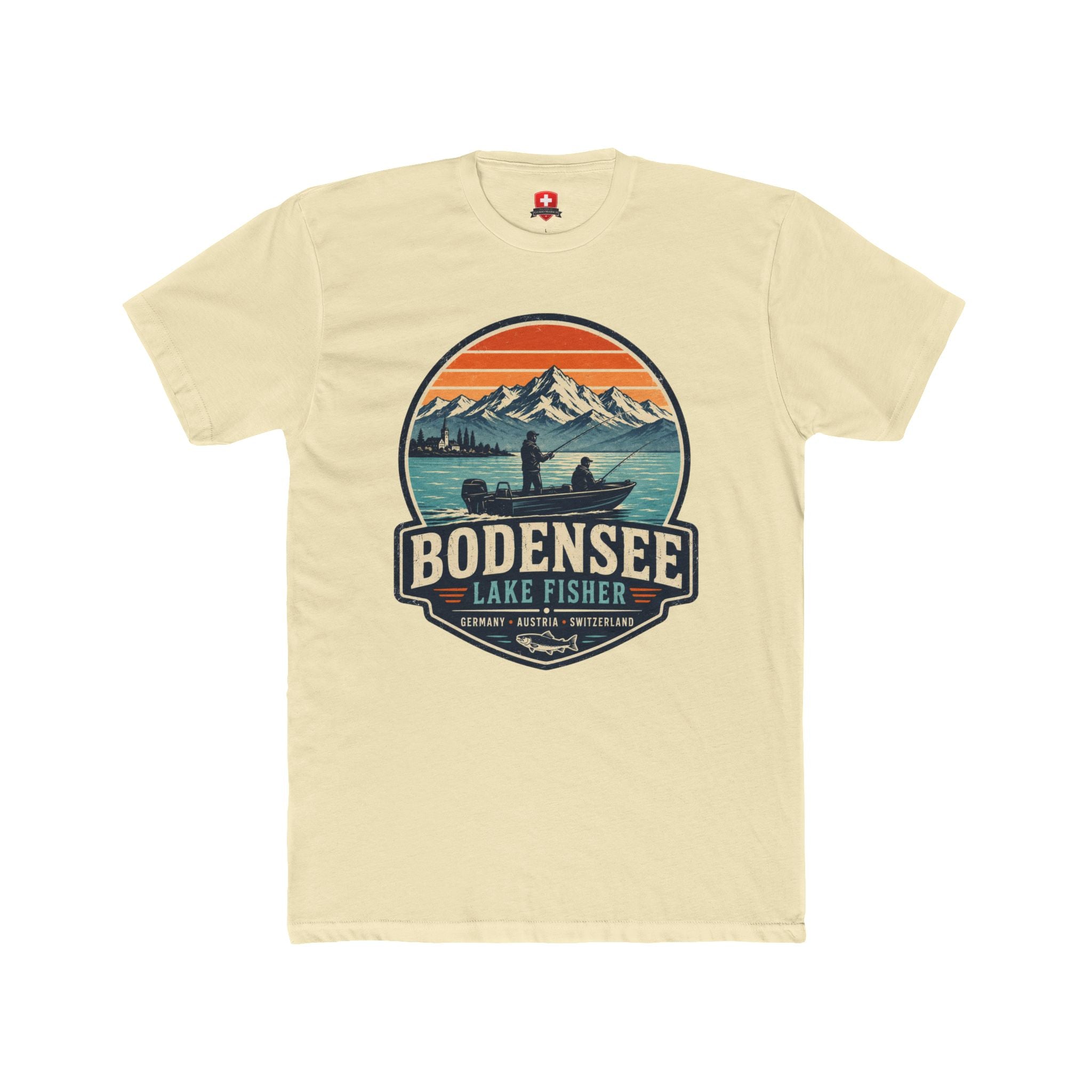 Angler T-Shirt Unisex – Vintage Angler Berge & See Bodensee