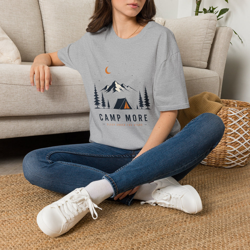 Camping & Wandern T-Shirt Unisex – Berge, Zelt & Tannen Grafik