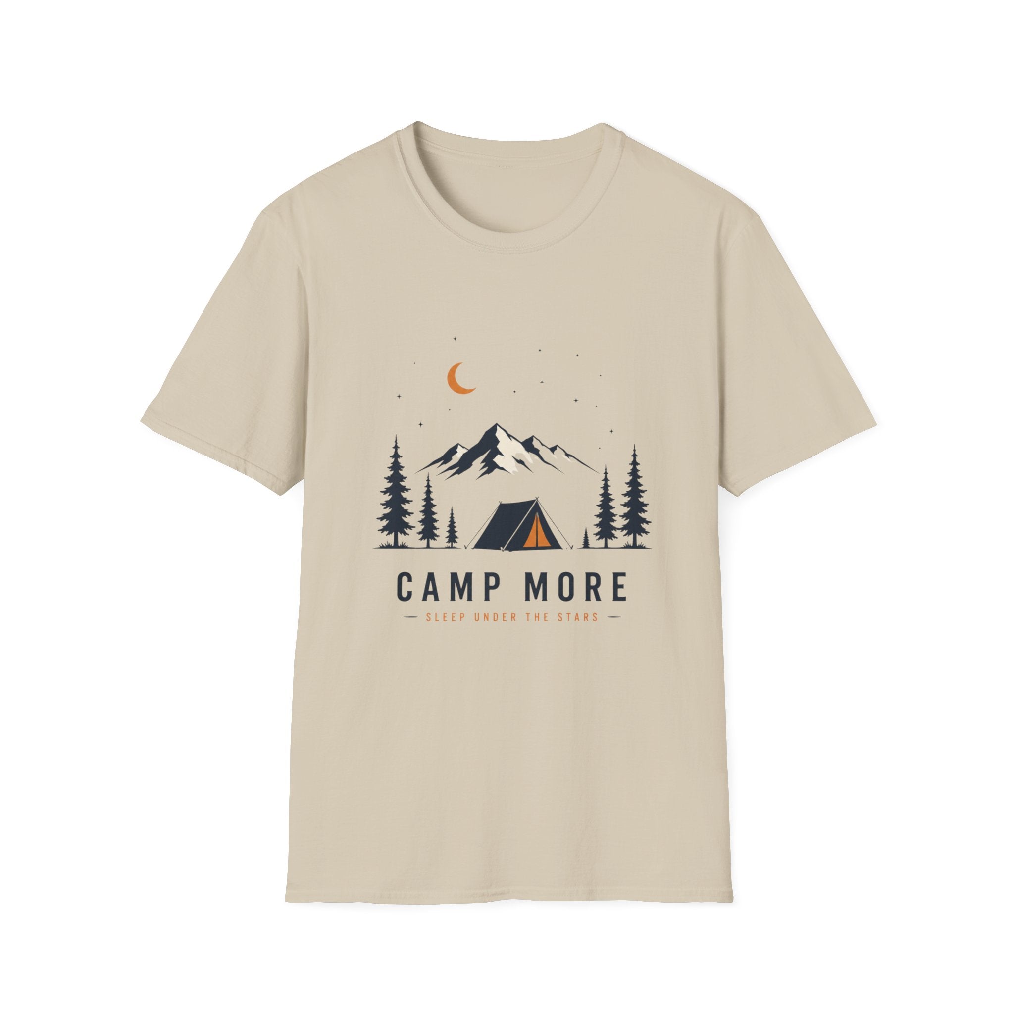 Camping & Wandern T-Shirt Unisex – Berge, Zelt & Tannen Grafik