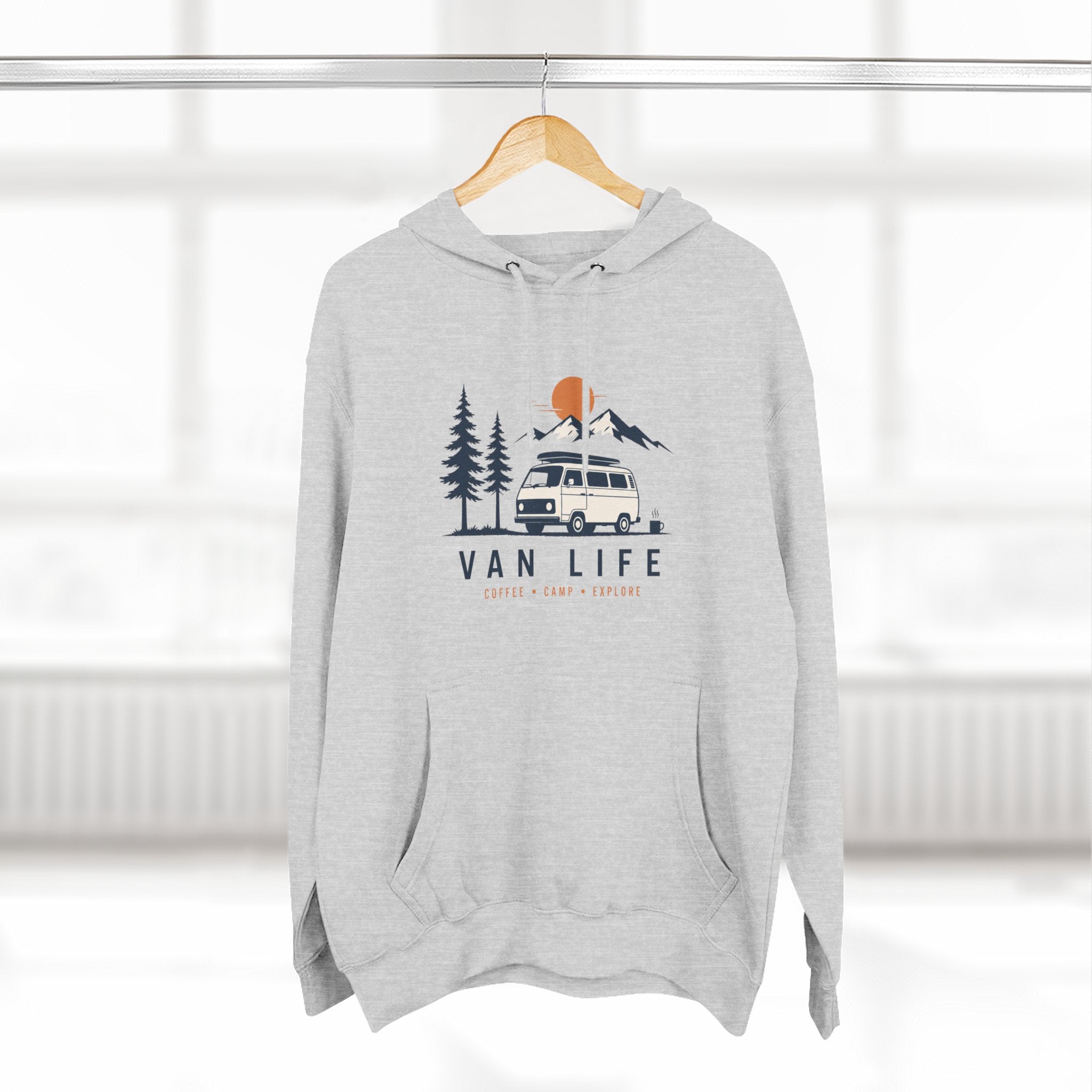 Van Life & Wandern Hoodie Unisex – Vintage Campervan Kapuzenpullover