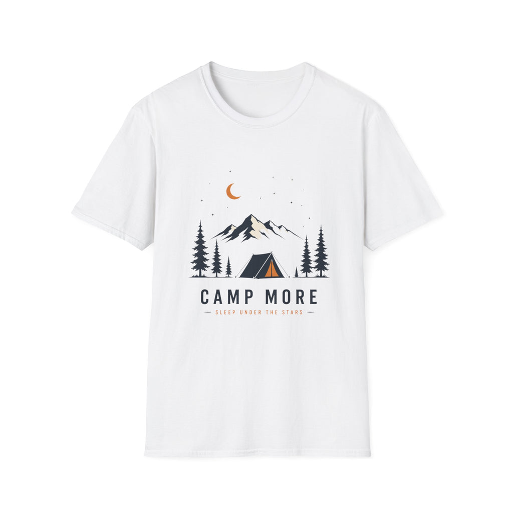 Camping & Wandern T-Shirt Unisex – Berge, Zelt & Tannen Grafik