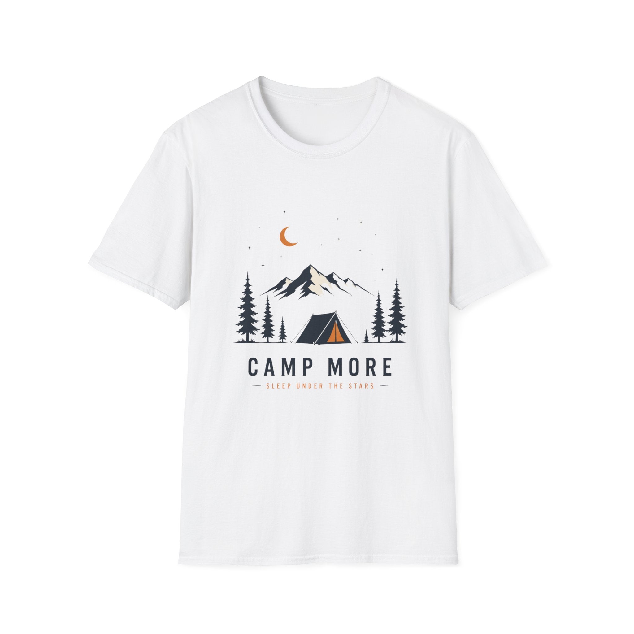 Camping & Wandern T-Shirt Unisex – Berge, Zelt & Tannen Grafik