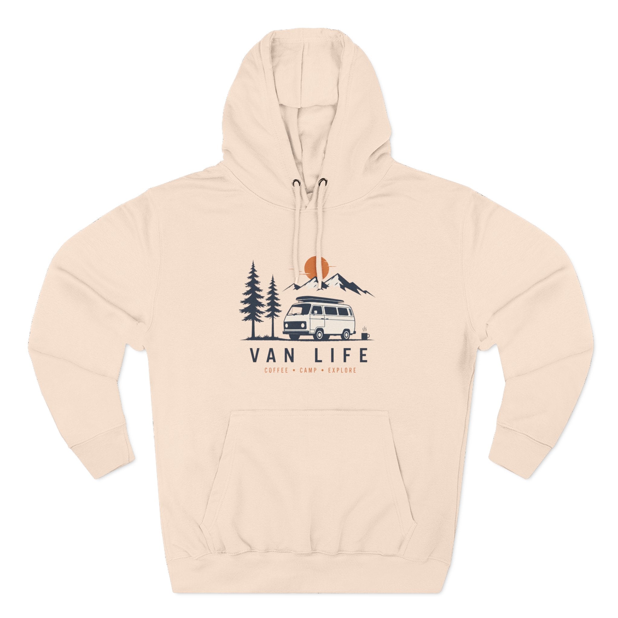 Van Life & Wandern Hoodie Unisex – Vintage Campervan Kapuzenpullover