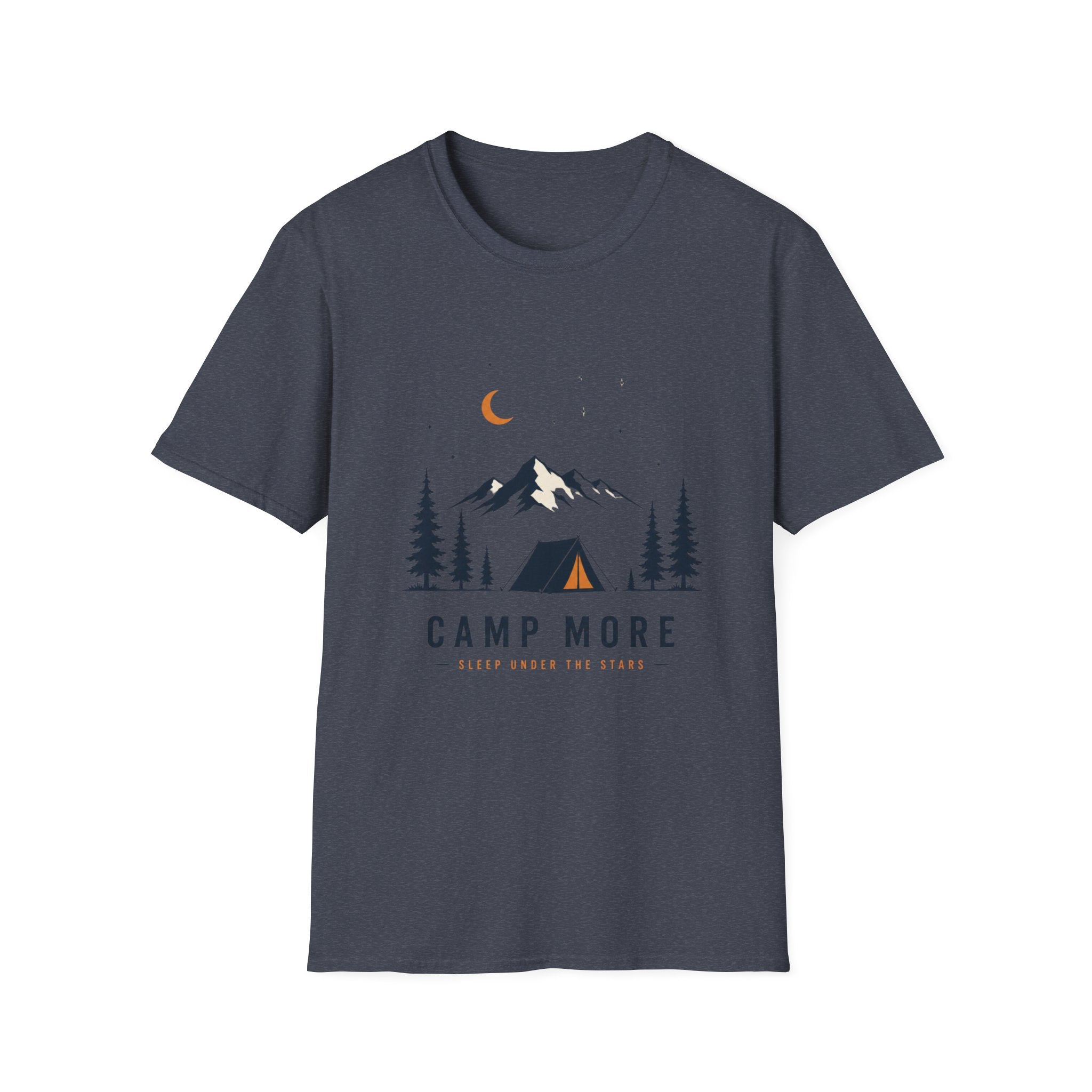 Camping & Wandern T-Shirt Unisex – Berge, Zelt & Tannen Grafik