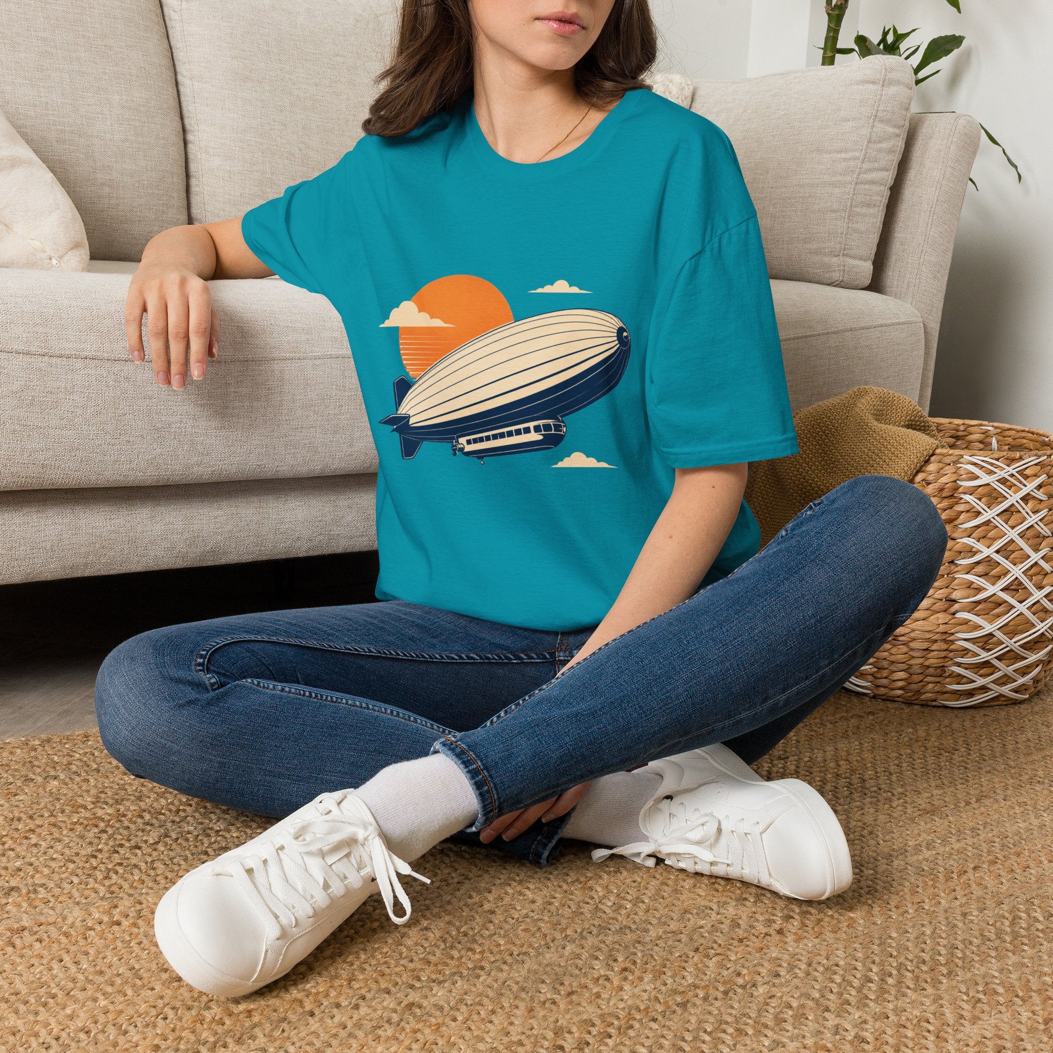 Zeppelin T-Shirt Unisex – Luftschiff Luftfahrt Retro Bodensee