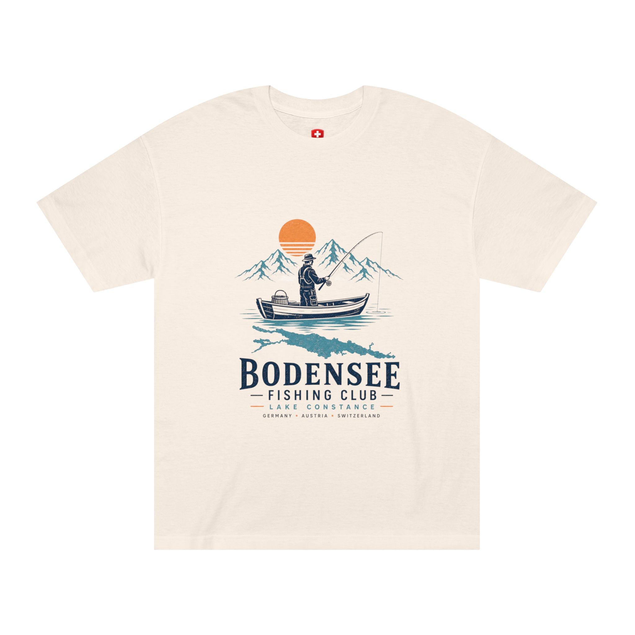 Angler T-Shirt Unisex – Fischer im Boot am See Bodensee