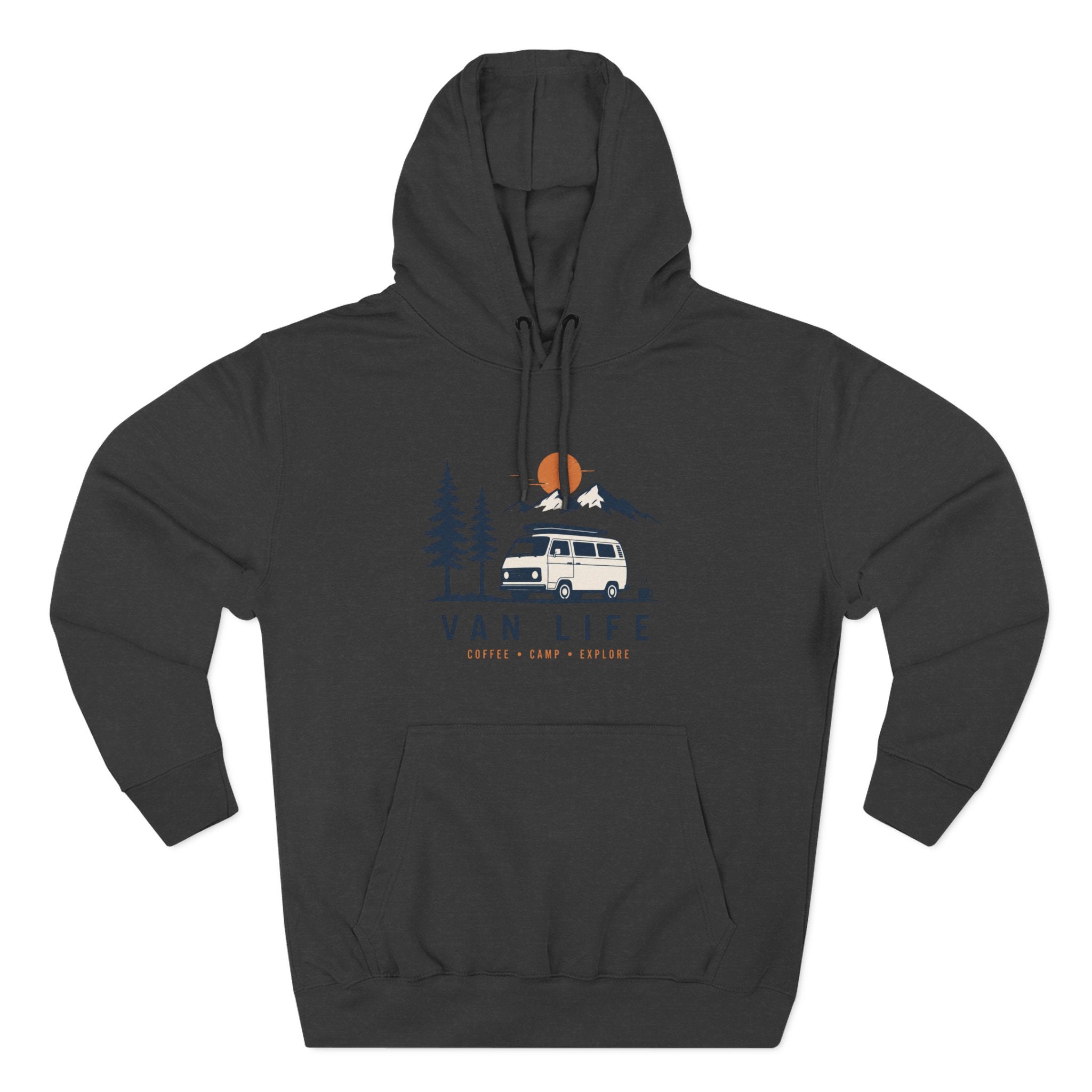 Van Life & Wandern Hoodie Unisex – Vintage Campervan Kapuzenpullover