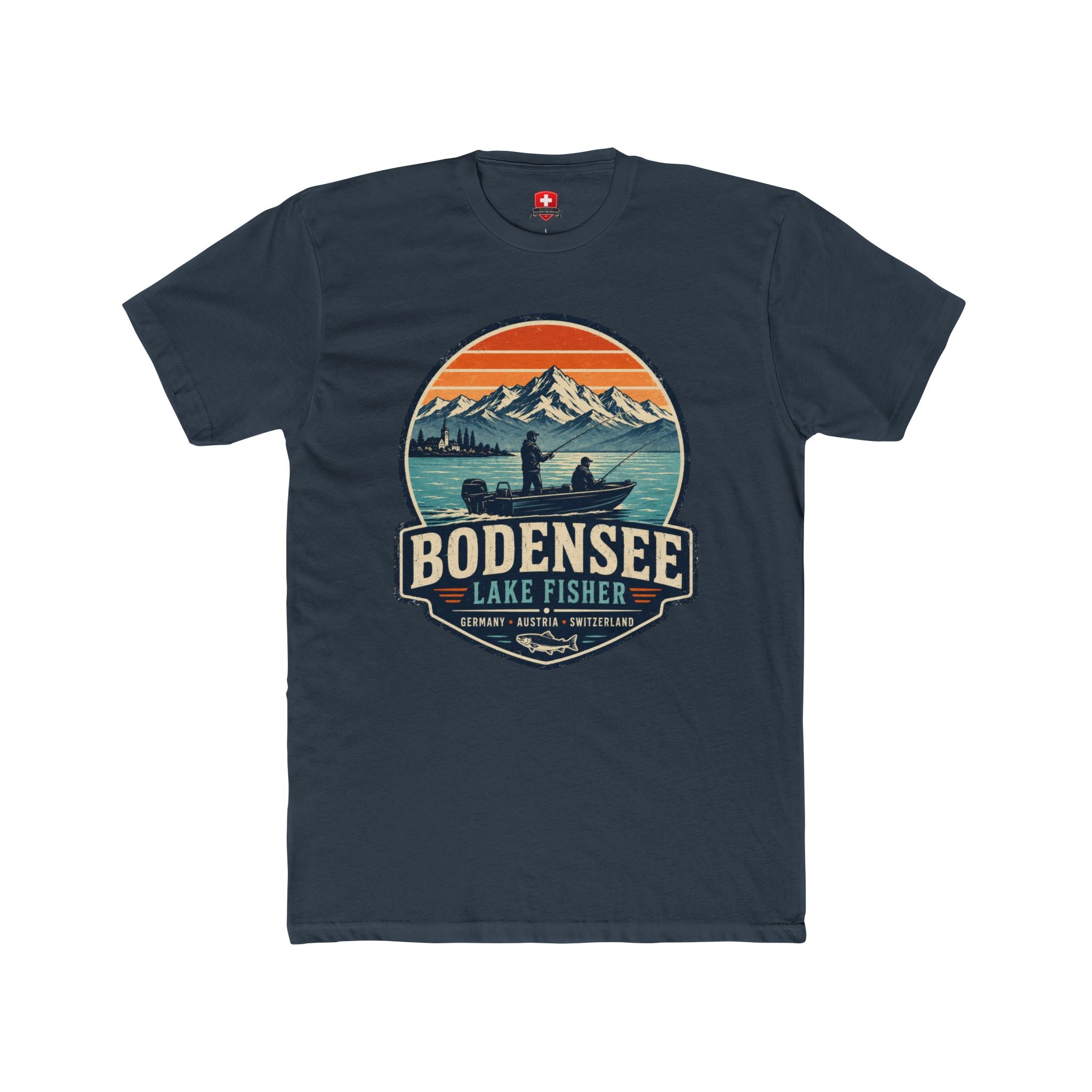Angler T-Shirt Unisex – Vintage Angler Berge & See Bodensee