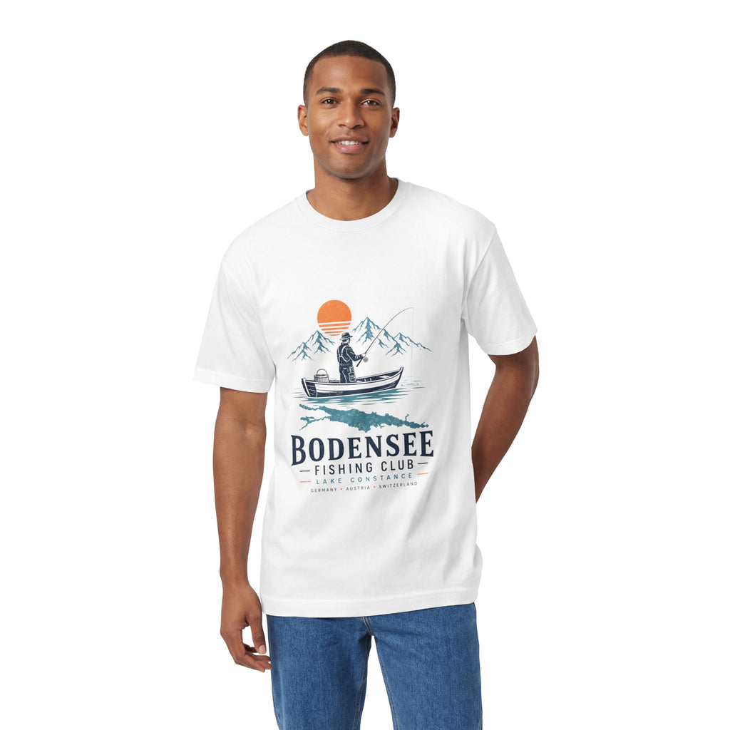 Angler T-Shirt Unisex – Fischer im Boot am See Bodensee