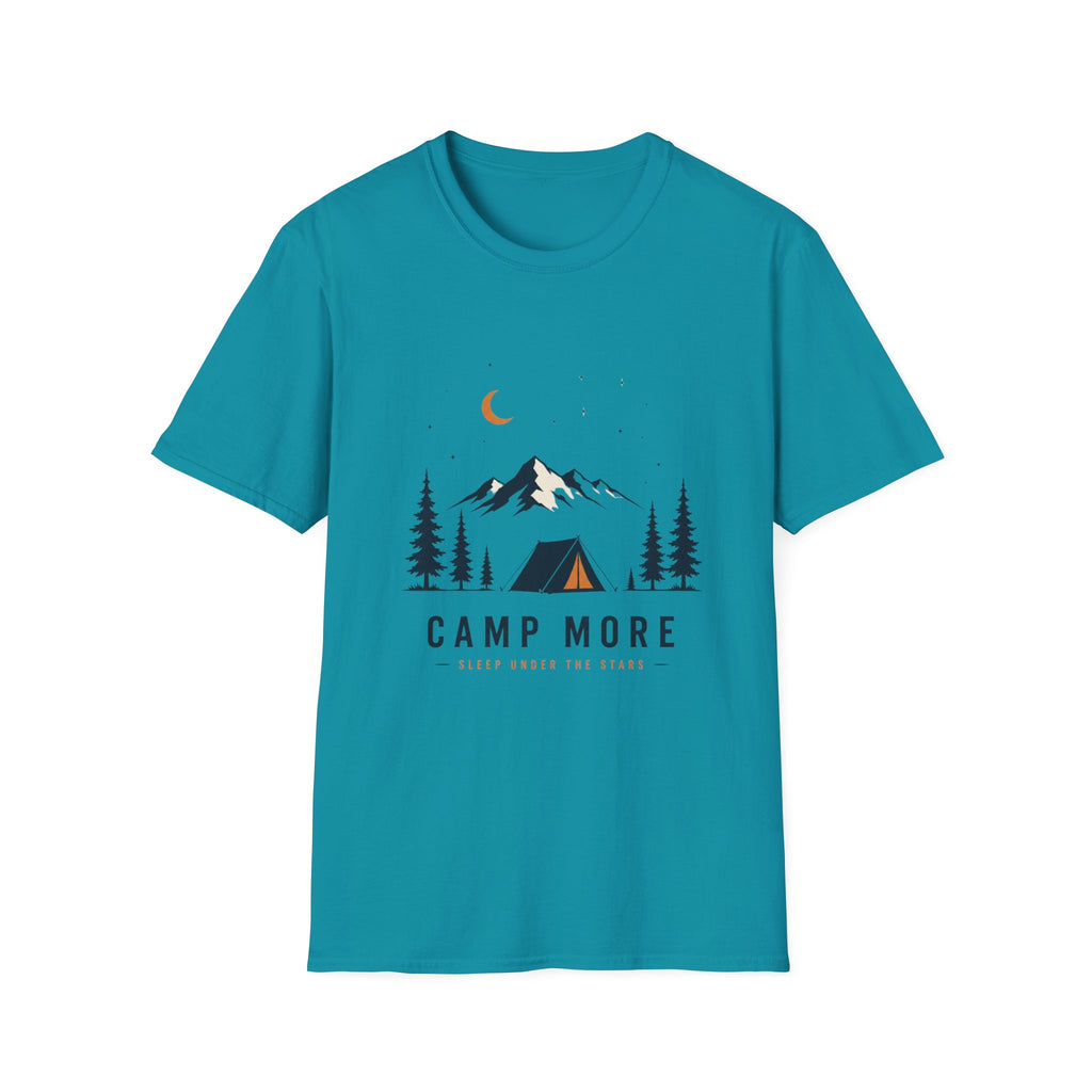 Camping & Wandern T-Shirt Unisex – Berge, Zelt & Tannen Grafik