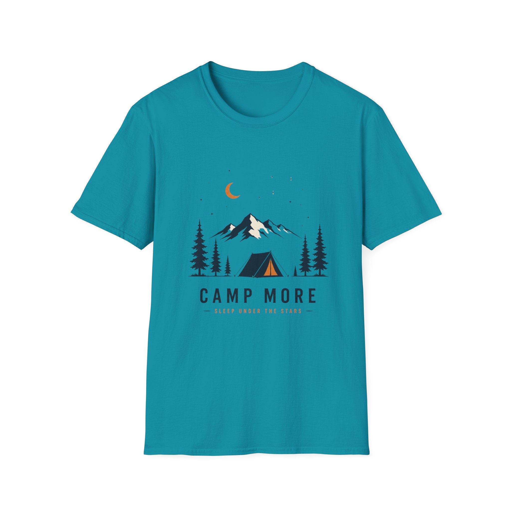 Camping & Wandern T-Shirt Unisex – Berge, Zelt & Tannen Grafik