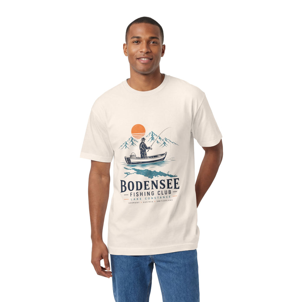 Angler T-Shirt Unisex – Fischer im Boot am See Bodensee