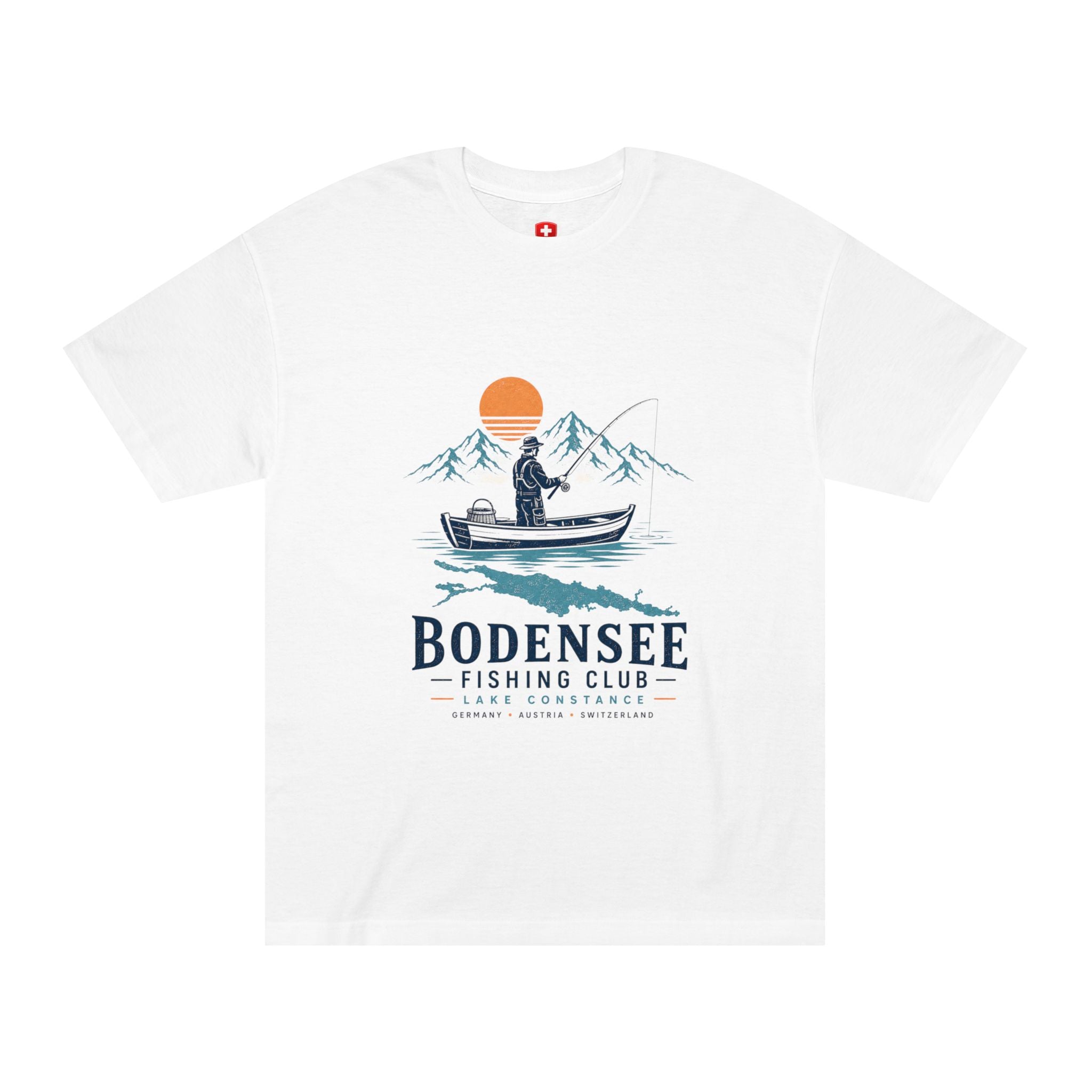 Angler T-Shirt Unisex – Fischer im Boot am See Bodensee