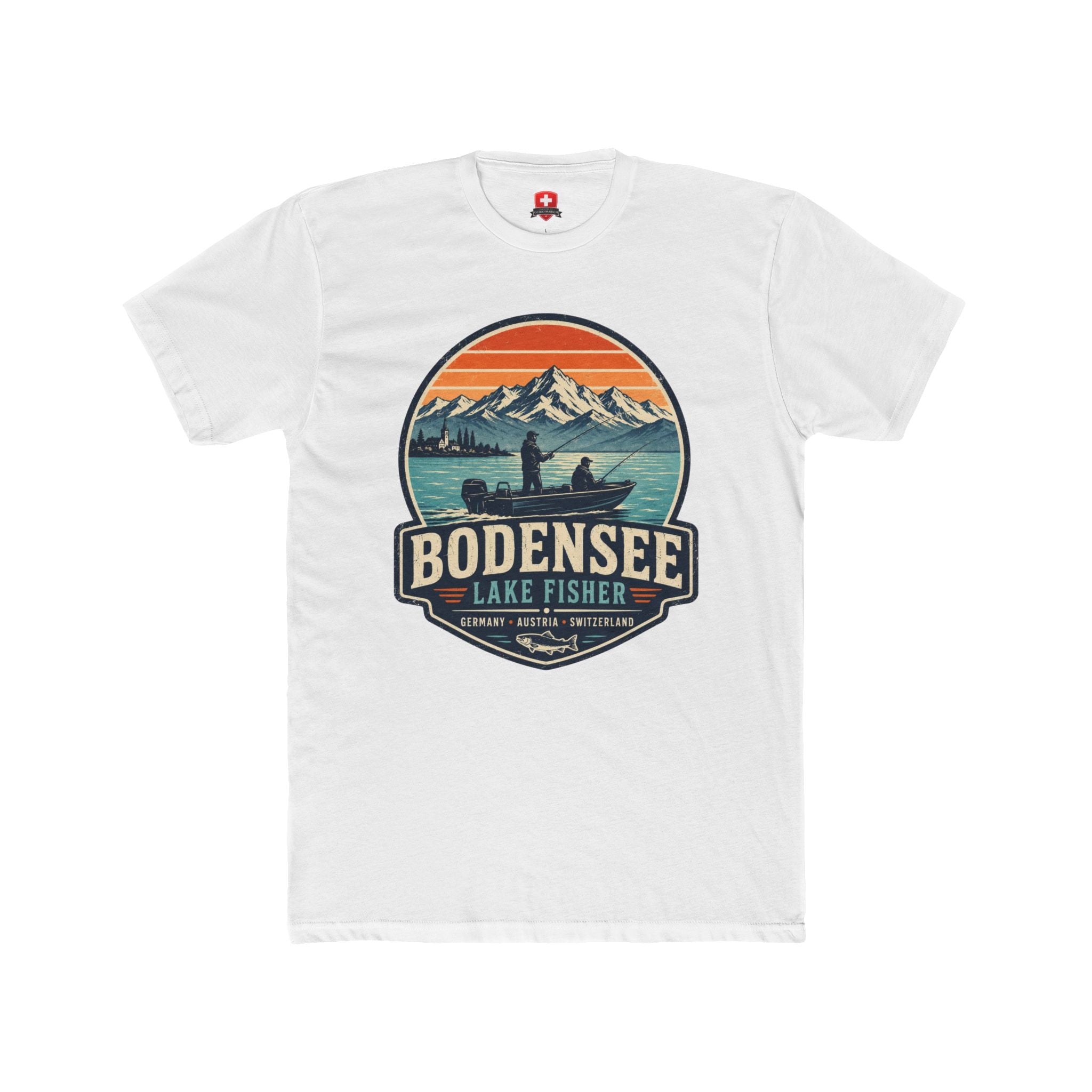 Angler T-Shirt Unisex – Vintage Angler Berge & See Bodensee