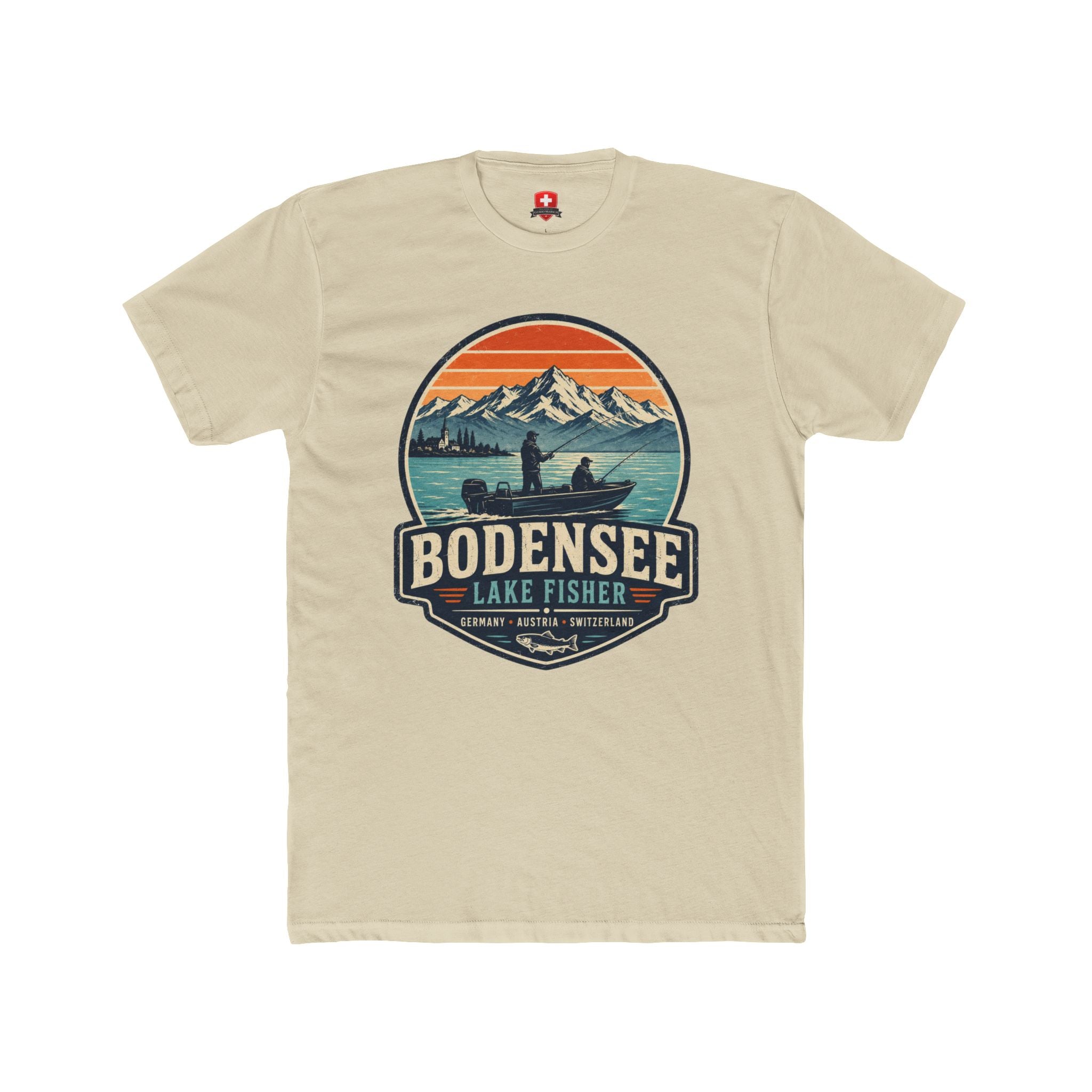 Angler T-Shirt Unisex – Vintage Angler Berge & See Bodensee