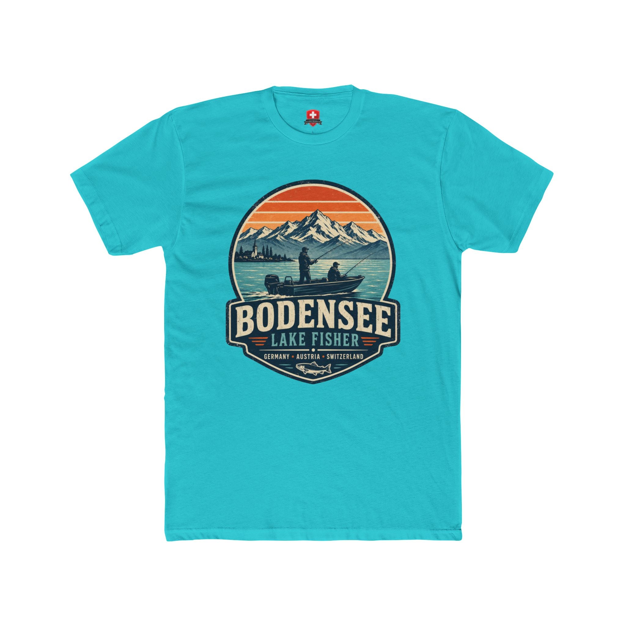 Angler T-Shirt Unisex – Vintage Angler Berge & See Bodensee