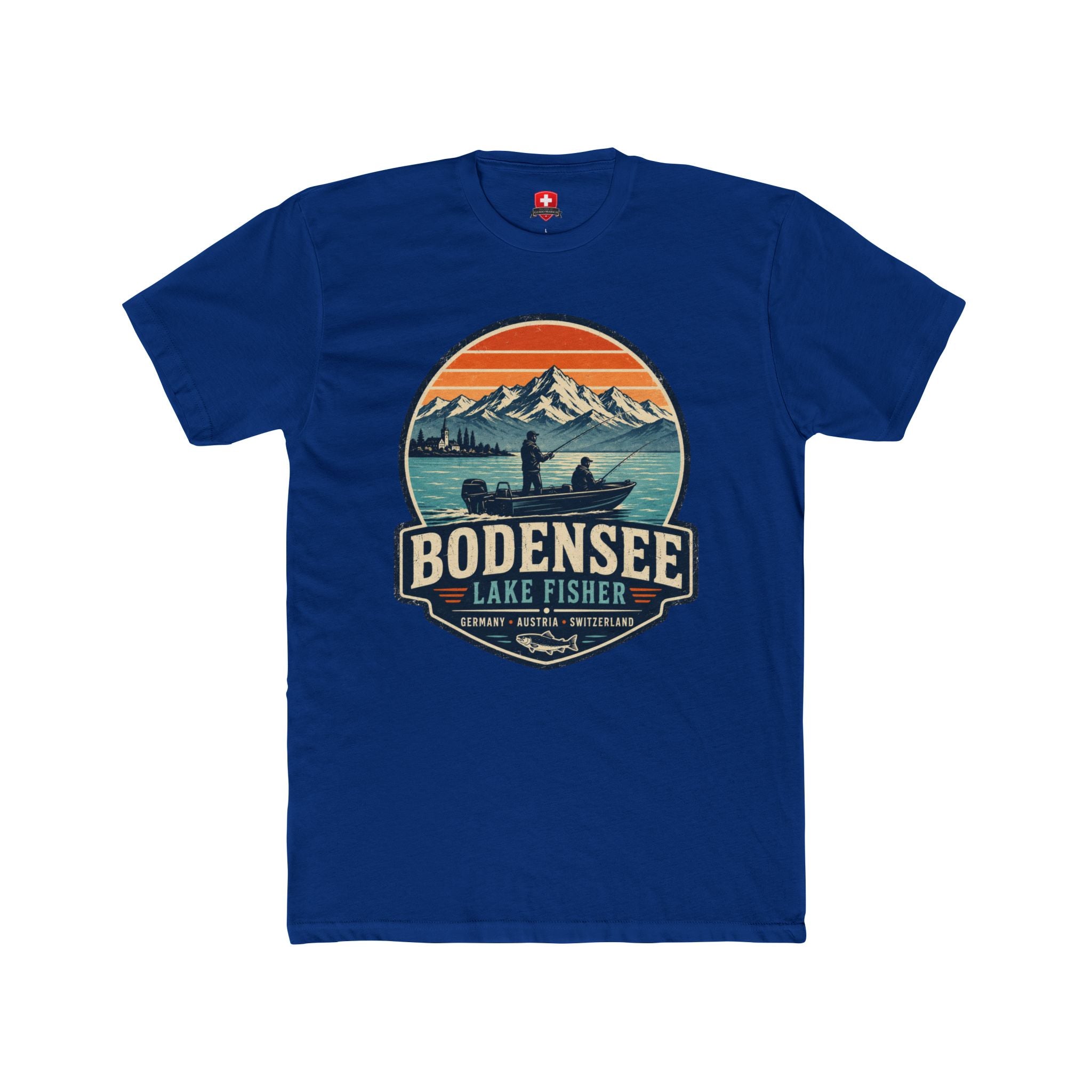 Angler T-Shirt Unisex – Vintage Angler Berge & See Bodensee