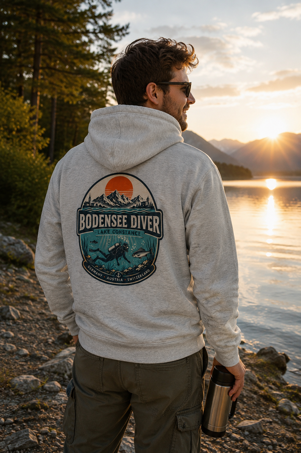 Taucher Zip-Hoodie Unisex – Scuba Diving Tauchsport Bodensee