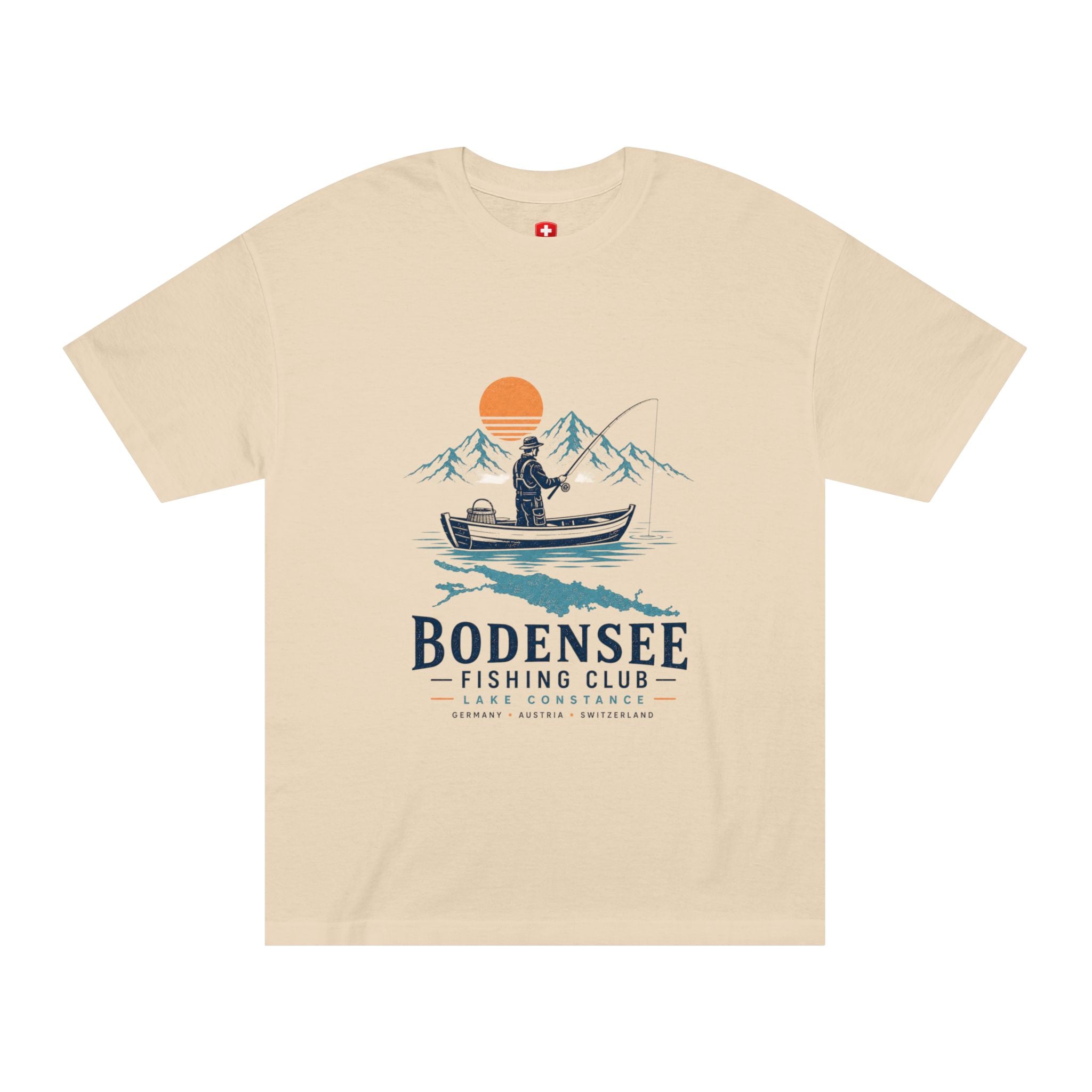 Angler T-Shirt Unisex – Fischer im Boot am See Bodensee