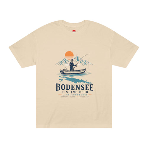 Angler T-Shirt Unisex – Fischer im Boot am See Bodensee