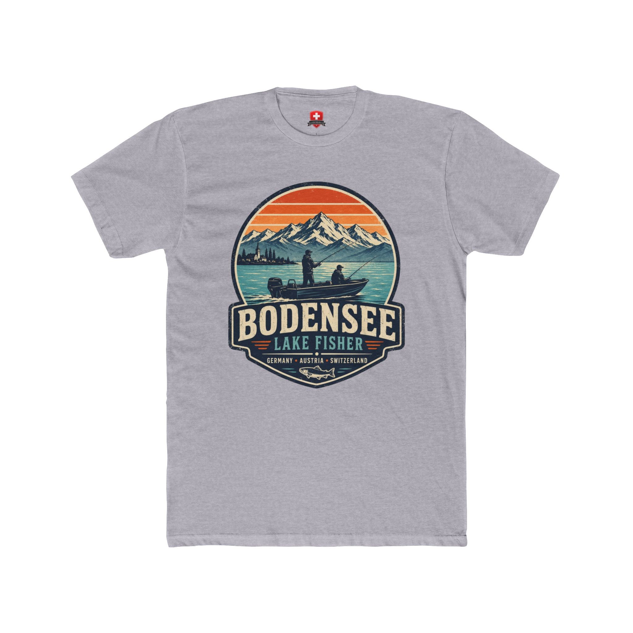 Angler T-Shirt Unisex – Vintage Angler Berge & See Bodensee