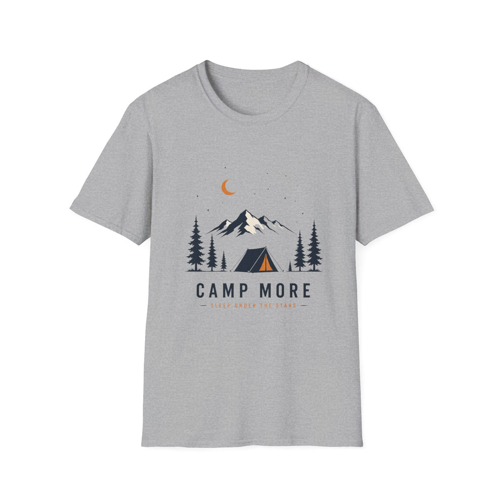 Camping & Wandern T-Shirt Unisex – Berge, Zelt & Tannen Grafik