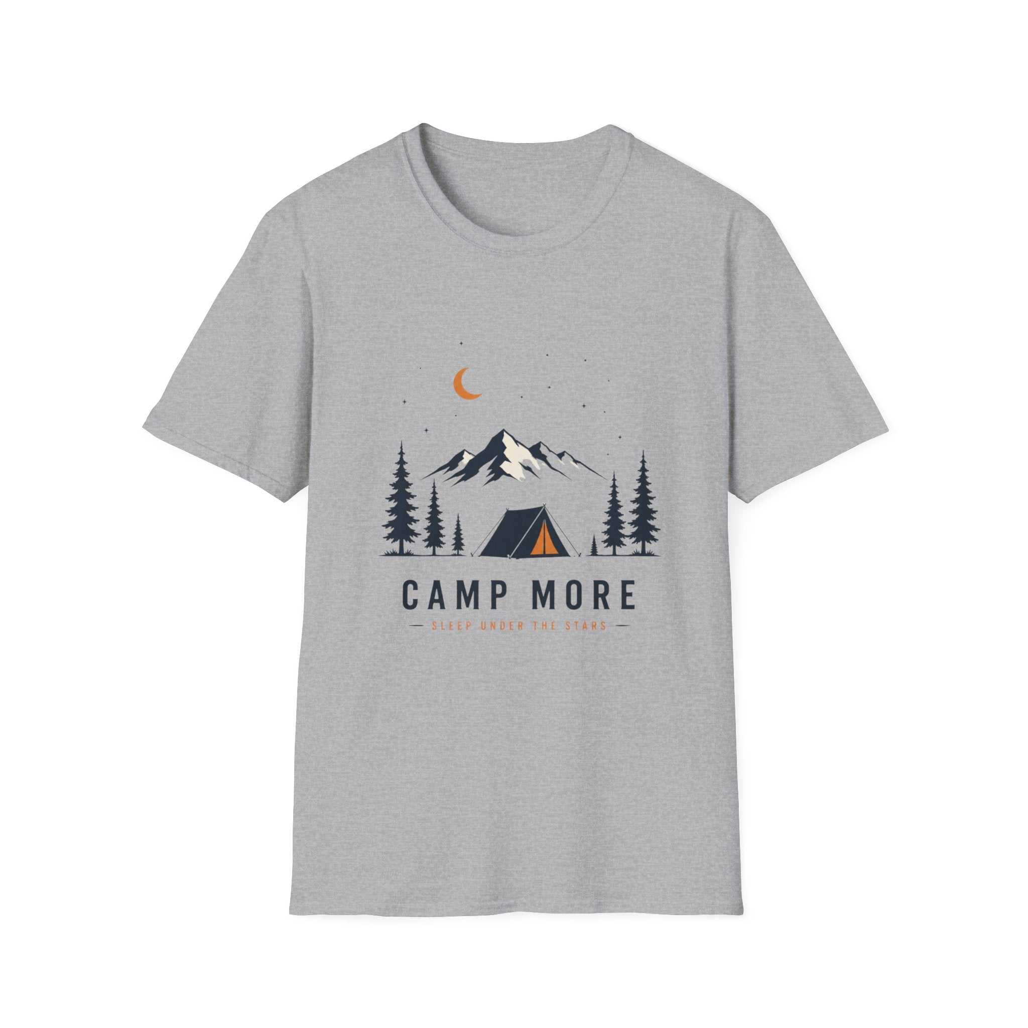 Camping & Wandern T-Shirt Unisex – Berge, Zelt & Tannen Grafik