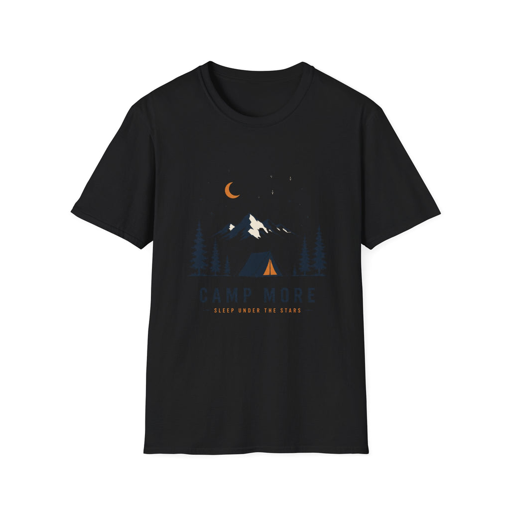 Camping & Wandern T-Shirt Unisex – Berge, Zelt & Tannen Grafik