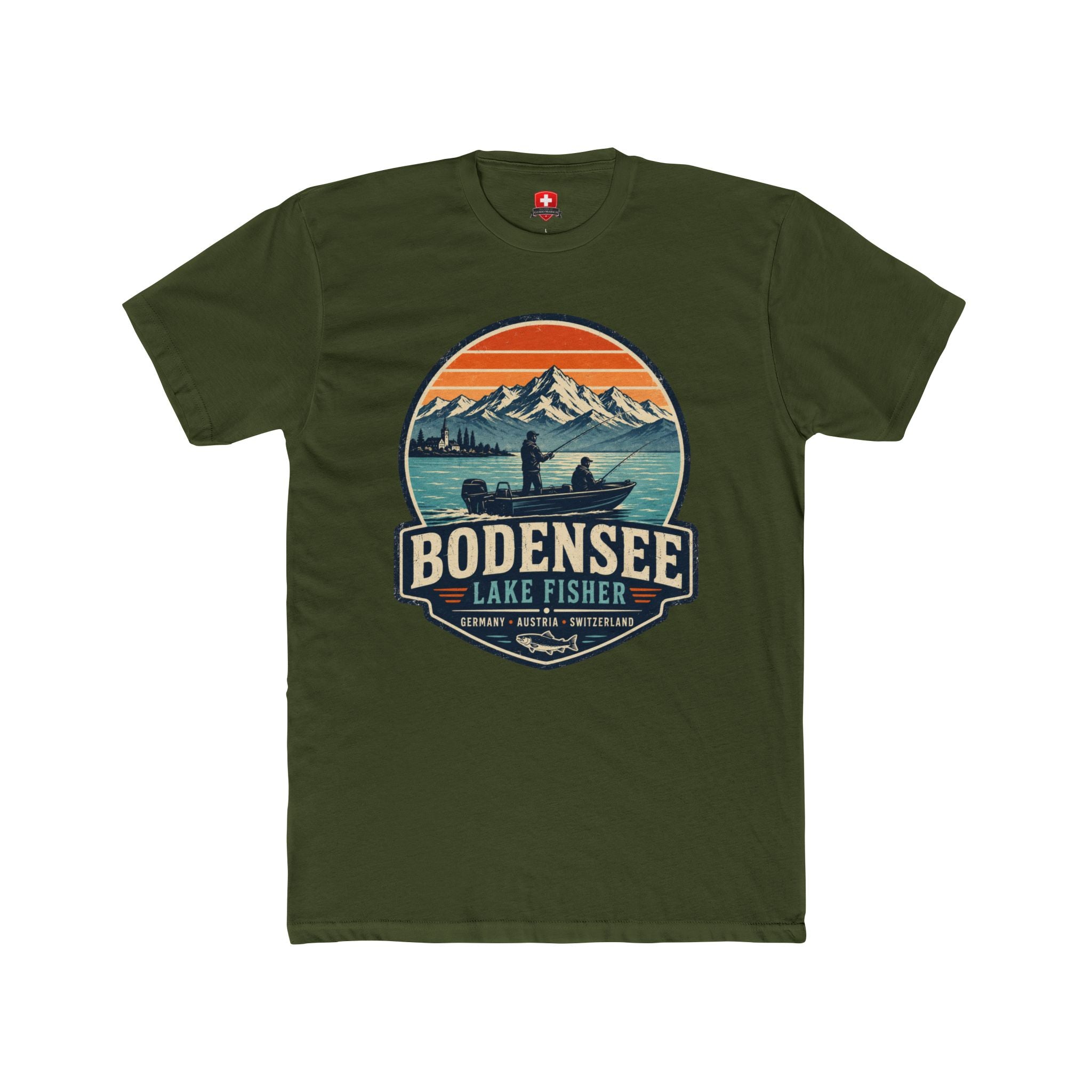Angler T-Shirt Unisex – Vintage Angler Berge & See Bodensee