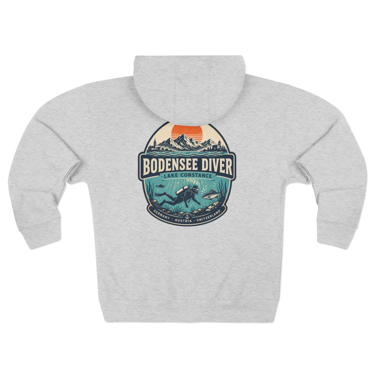 Taucher Zip-Hoodie Unisex – Scuba Diving Tauchsport Bodensee