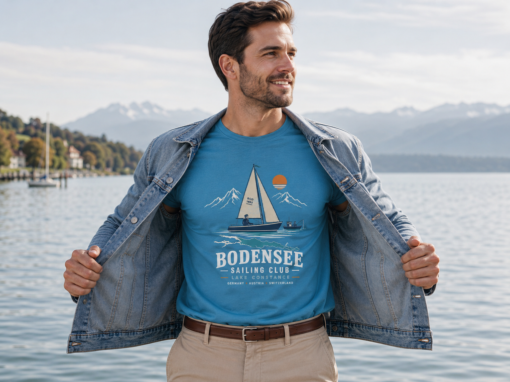Segel T-Shirt Unisex – Segelboot Vintage Sailing am See