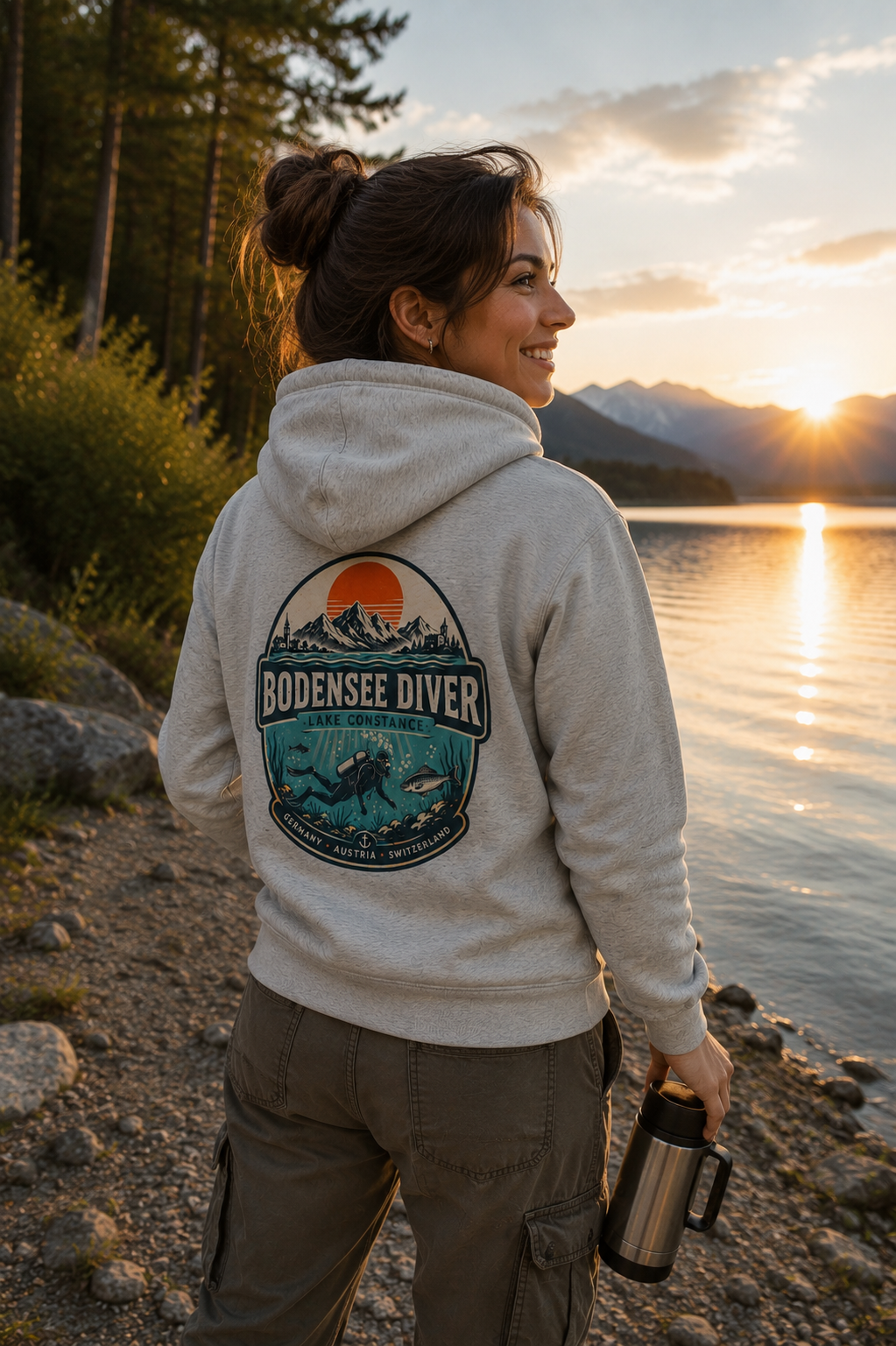 Taucher Zip-Hoodie Unisex – Scuba Diving Tauchsport Bodensee
