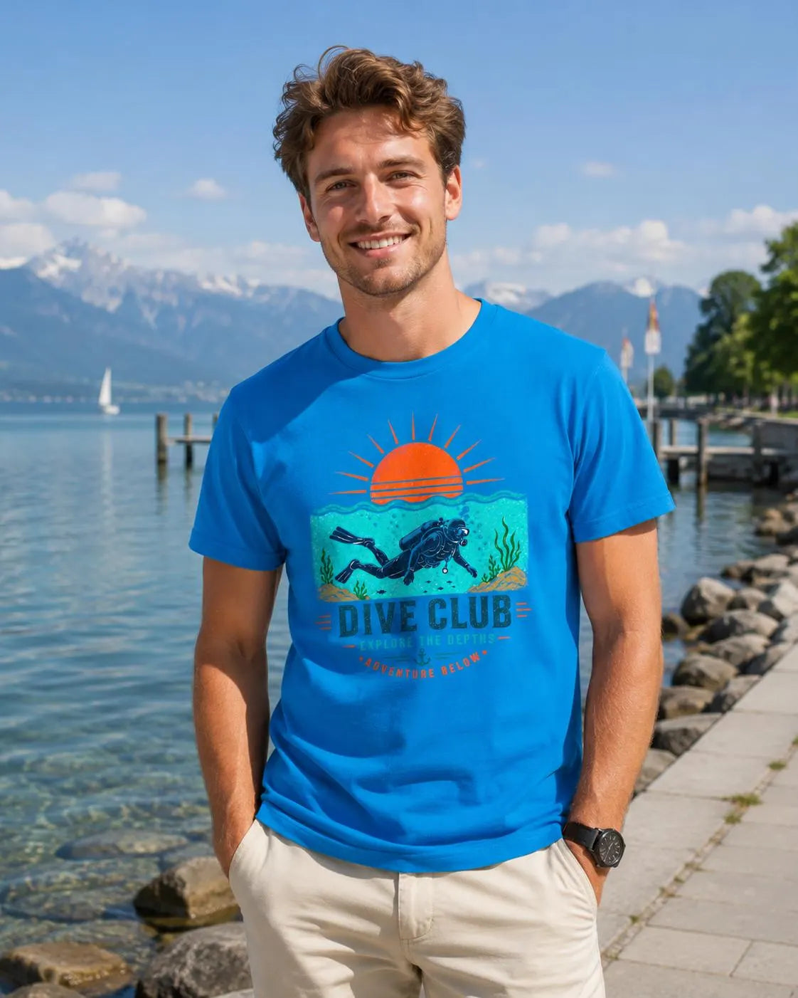 Taucher T-Shirt Unisex – Scuba Dive Club Tauchsport Bodensee