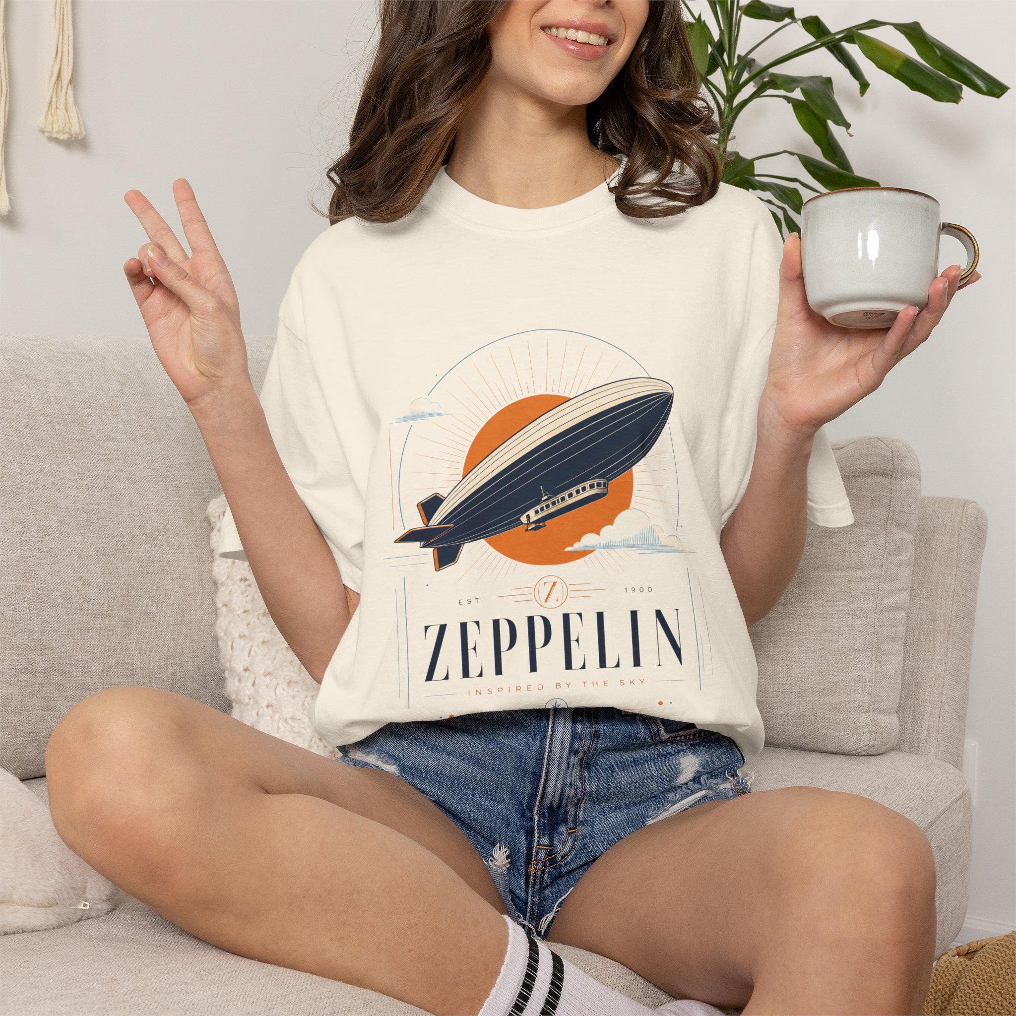 Zeppelin T-Shirt Unisex – Vintage Luftschiff Retro Bodensee