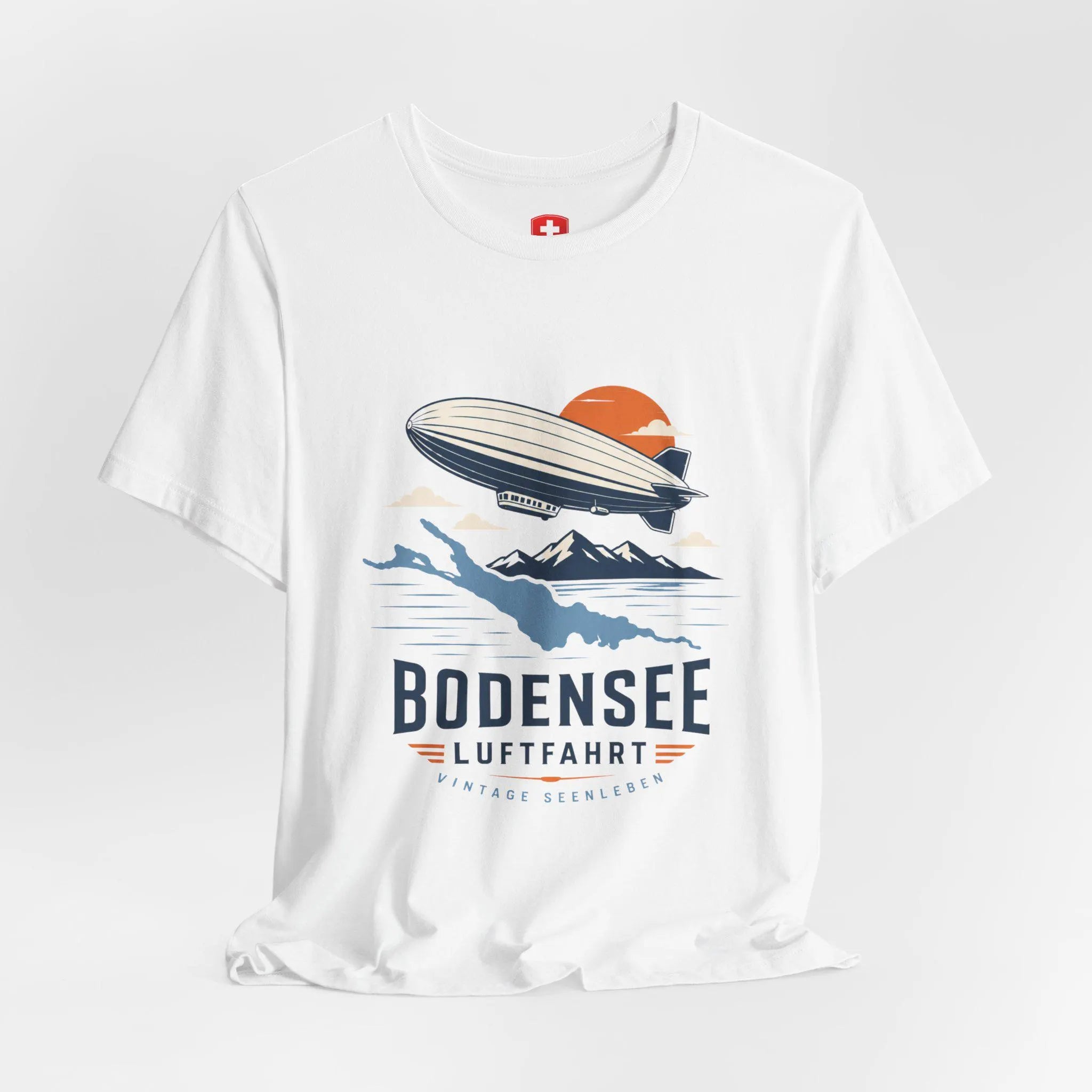 Zeppelin T-Shirt Unisex – Luftschiff bei Sonnenuntergang Vintage