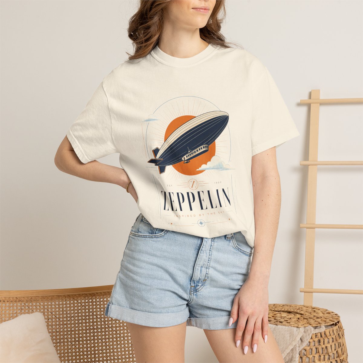 Zeppelin T-Shirt Unisex – Retro Luftschiff & Heißluftballon Vintage